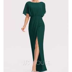 Sheath/Column Floor-Length Gown with Split-Front